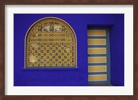 Doorway in Jardin Majorelle, Marrakech, Morocco Fine Art Print