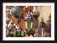 Decorative lanterns in Fes medina, Morocco Fine Art Print