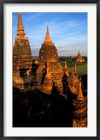 Ancient Temples and Pagodas at Sunrise, Myanmar Fine Art Print