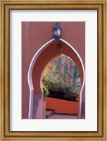 Arched Door and Garden, Morocco Fine Art Print
