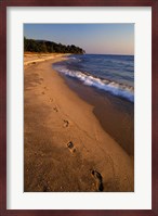 Africa, Tanzaniz, Lake Tanganika. Beach footprints Fine Art Print