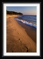 Africa, Tanzaniz, Lake Tanganika. Beach footprints Fine Art Print