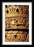 Decorated Column, Sule Paya, Yangon, Myanmar Fine Art Print