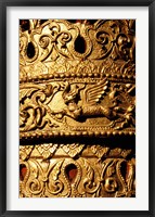Decorated Column, Sule Paya, Yangon, Myanmar Fine Art Print