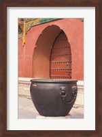 Fire Kettle by Doorway of the Palace Museum, Beijing, China Fine Art Print