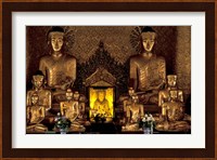 Gilded Buddha Statues, Myanmar Fine Art Print