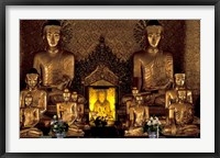 Gilded Buddha Statues, Myanmar Fine Art Print