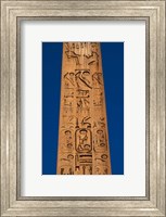 Egypt, Temple of Luxor, Hieroglyphics, Obelisk of Ramesses II Fine Art Print