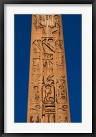 Egypt, Temple of Luxor, Hieroglyphics, Obelisk of Ramesses II Fine Art Print