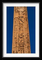 Egypt, Temple of Luxor, Hieroglyphics, Obelisk of Ramesses II Fine Art Print