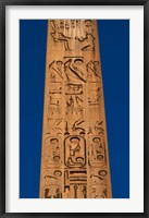 Egypt, Temple of Luxor, Hieroglyphics, Obelisk of Ramesses II Fine Art Print