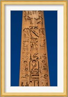 Egypt, Temple of Luxor, Hieroglyphics, Obelisk of Ramesses II Fine Art Print