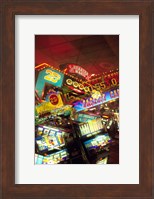 Double exposure, casino signs, Reno, Nevada Fine Art Print