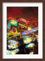 Double exposure, casino signs, Reno, Nevada Fine Art Print