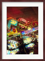 Double exposure, casino signs, Reno, Nevada Fine Art Print