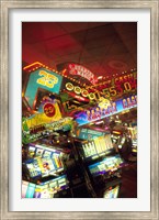 Double exposure, casino signs, Reno, Nevada Fine Art Print