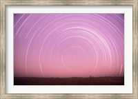 Africa, Botswana, Linyanti Swamps. Star trails Fine Art Print