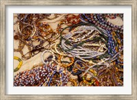 Beadmaker Displaying Samples, Asameng, Ghana Fine Art Print