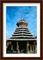 Dong People's Traditional Drum Tower, China Fine Art Print