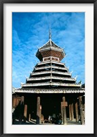 Dong People's Traditional Drum Tower, China Fine Art Print