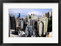 Apartment Buildings of Causeway Bay District, Hong Kong, China Fine Art Print
