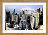 Apartment Buildings of Causeway Bay District, Hong Kong, China Fine Art Print