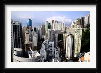 Apartment Buildings of Causeway Bay District, Hong Kong, China Fine Art Print