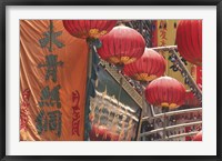 Colorful Lanterns and Banners on Nanjing Road, Shanghai, China Fine Art Print