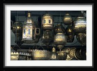 Artwork of Moroccan Brass Lanterns, Casablanca, Morocco Fine Art Print