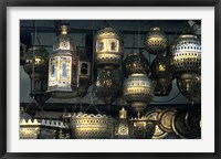 Artwork of Moroccan Brass Lanterns, Casablanca, Morocco Fine Art Print