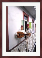Band with Ladud Guitar on Balcony, Tangier, Morocco Fine Art Print