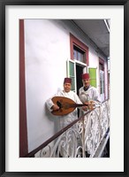 Band with Ladud Guitar on Balcony, Tangier, Morocco Fine Art Print