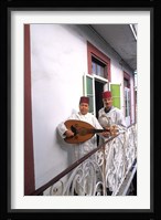 Band with Ladud Guitar on Balcony, Tangier, Morocco Fine Art Print