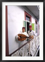 Band with Ladud Guitar on Balcony, Tangier, Morocco Fine Art Print