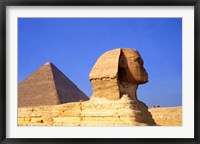 Close-up of the Sphinx and Pyramids of Giza, Egypt Fine Art Print