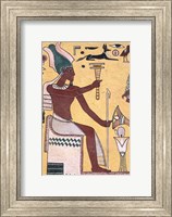 History with Painting Artwork in Luxor, Egypt Fine Art Print