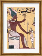 History with Painting Artwork in Luxor, Egypt Fine Art Print