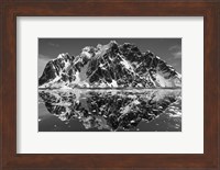 Antarctica, Mountain peaks reflected in the Lemaire Channel. Fine Art Print