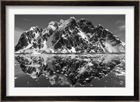 Antarctica, Mountain peaks reflected in the Lemaire Channel. Fine Art Print