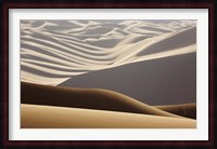 Abstract of desert shapes, Badain Jaran Desert, Inner Mongolia, China Fine Art Print
