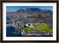 Aerial of Stadium, Golf Club, Table Mountain, Cape Town, South Africa Fine Art Print