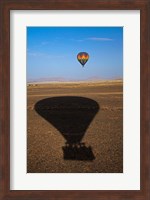 Hot air balloon casting a shadow over Namib Desert, Sesriem, Namibia Fine Art Print