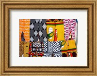 Africa, Angola, Benguela. Bright colored pants for sale at local shop. Fine Art Print