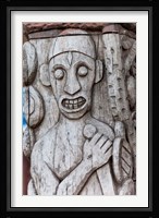 Africa, Gabon, Libreville. Wood carving by Zepherin Lendogno. Fine Art Print