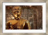 Chaukhtatgyi Temple with golden figure, Yangon, Burma, Myanmar Fine Art Print