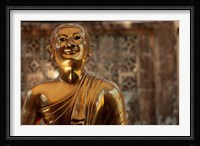 Chaukhtatgyi Temple with golden figure, Yangon, Burma, Myanmar Fine Art Print