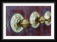 Close-up of traditional carved door, Stone Town, Zanzibar, Tanzania Fine Art Print