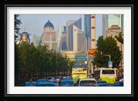 Freeway during rush hour, Shanghai, China Fine Art Print