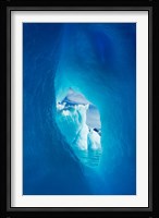 Antarctica, Iceberg framed in arch of another in Wilhelmina Bay. Framed Print