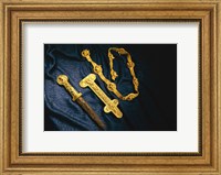 Dagger, Sheath and Belt of Warrior, Gold Artifacts From Tillya Tepe Find, Six Tombs of Bactrian Nomads Fine Art Print